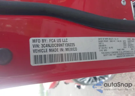 2022 Jeep Compass (Red) Edition 4X4 from USA, damaged, VIN 3C4NJDCB9NT136225